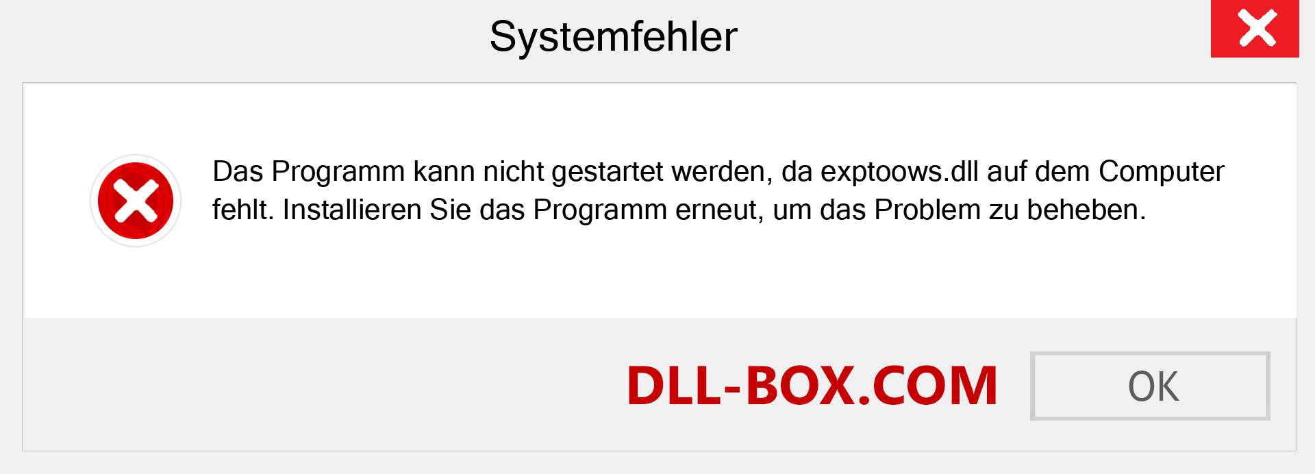 exptoows.dll-Datei fehlt?. Download für Windows 7, 8, 10 - Fix exptoows dll Missing Error unter Windows, Fotos, Bildern